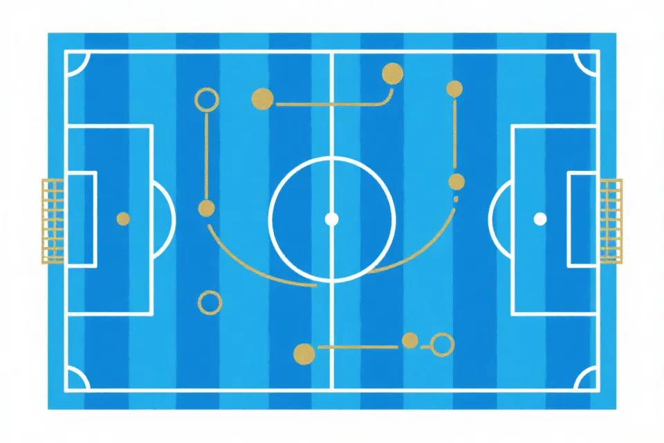 世界杯预测分析：战术与数据可视化示意图